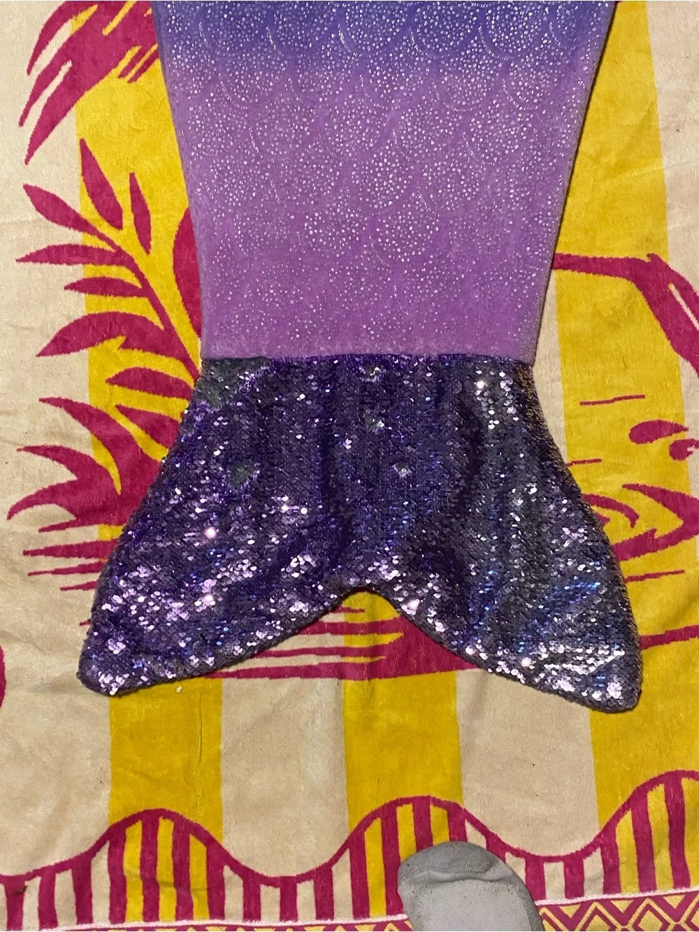 Mermaid tail sequin blanket